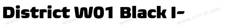 District W01 Black I字体转换